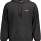 Sleek Black Cotton Hoodie with Embroidered Logo
