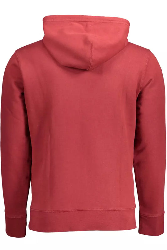 Classic Red Cotton Hoodie with Logo