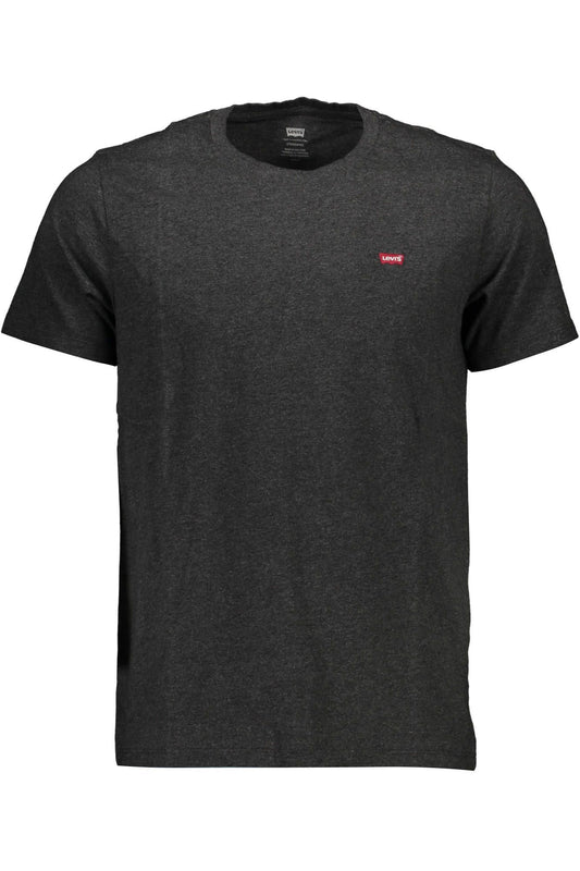 Classic Gray Cotton Tee with Logo