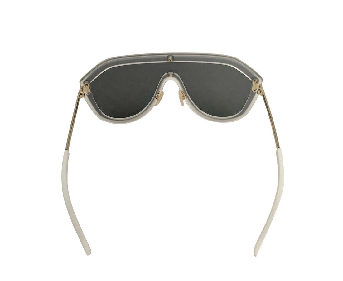 Fendi Men's Blue Lens Classic Gold Silver Monogram Sunglasses