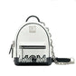 MCM Women's White Contrast Logo Leather Mini Crossbody Chain Bag