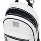 MCM Women's White Contrast Logo Leather Mini Crossbody Chain Bag