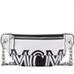 Black White Contrast Leather Mini Crossbody Chain Bag