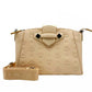 MCM Women's Beige Monogram Leather Essential Tote Crossbody Bag Beige/Peach