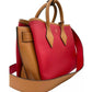 MCM Red Milano Ruby Leather Medium Tote Shoulder Bag