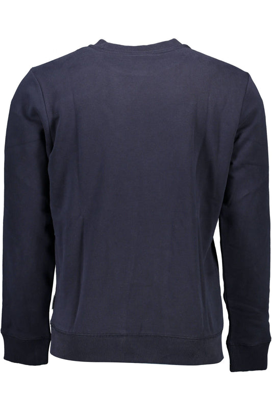 Chic Blue Cotton Crewneck Sweatshirt