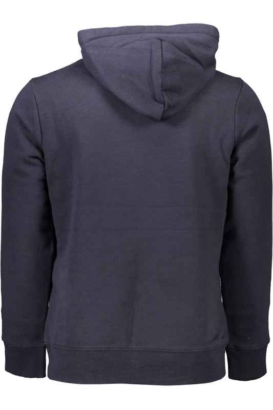 Organic Blue Cotton Hooded Sweatshirt
