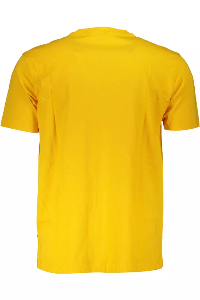 Sun-Kissed Yellow Cotton Tee with Chest Pocket