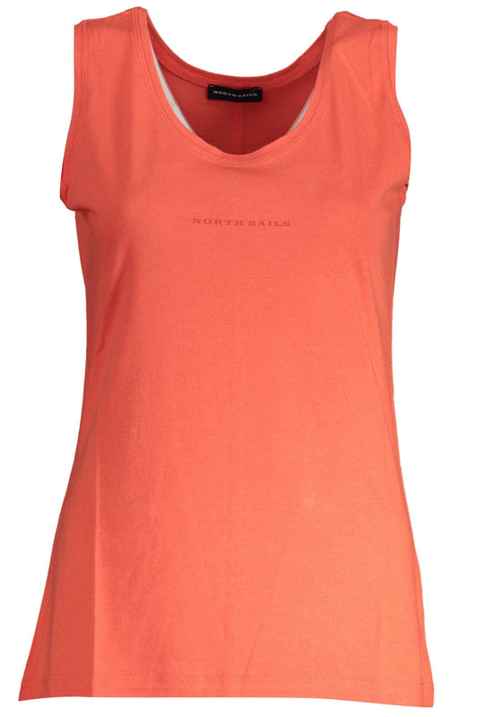 Eco-Chic Red Organic Tank Top with Logo Print