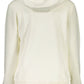 Chic White Hooded Sweatshirt with Unique Print