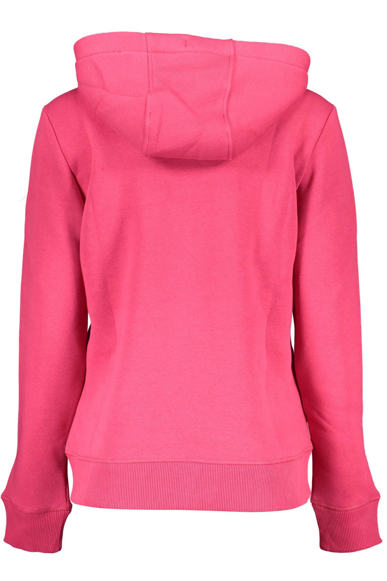 Elegant Cotton Hooded Sweatshirt in Pink