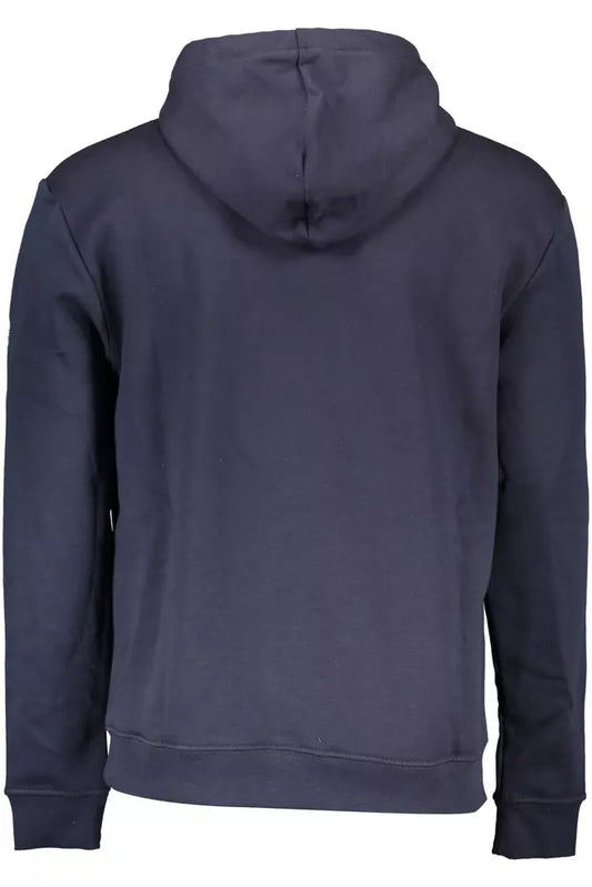 Blue Hooded Sweatshirt with Graphic Logo