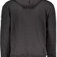 Sleek Black Hooded Sweatshirt With Print