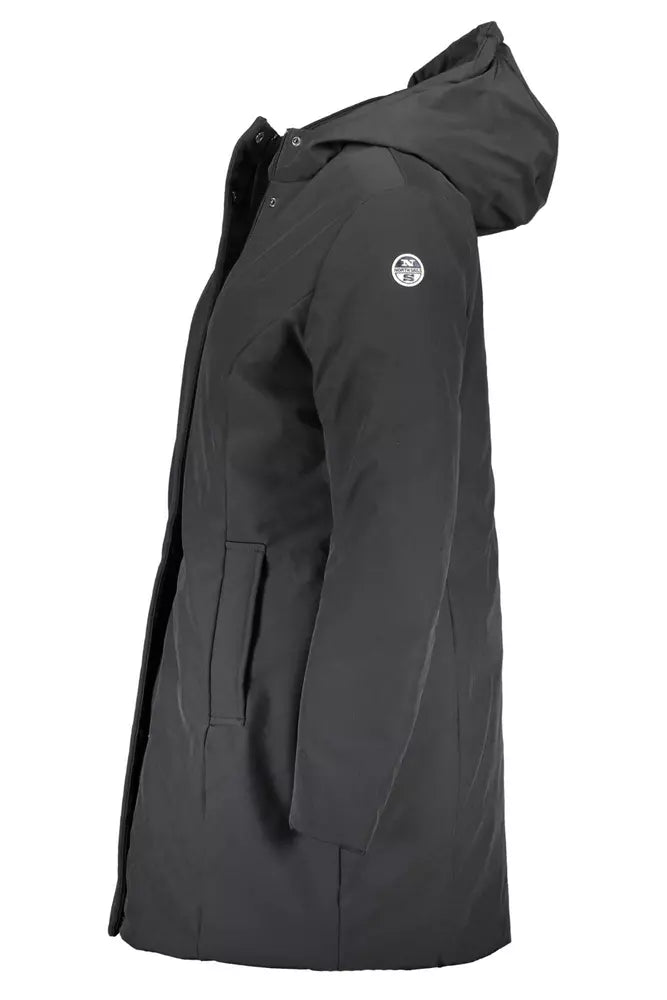 Sleek Hooded Jacket with Chic Logo Detail
