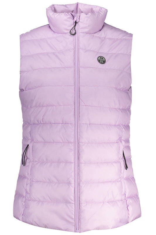 Chic Sleeveless Pink Water-Resistant Jacket