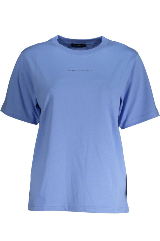 Eco-Friendly Light Blue Tee with Chic Print