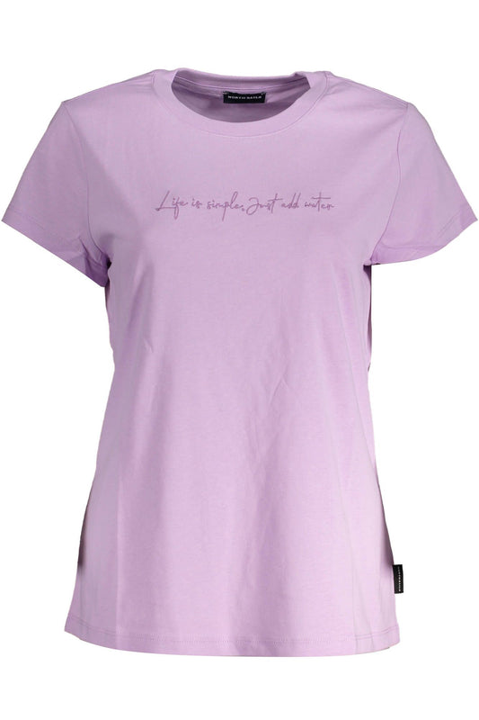 Chic Organic Cotton Pink Tee with Emblem