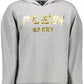 Sleek Gray Hooded Sweatshirt with Contrasting Details
