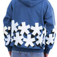 Urban Chic Cotton Hooded Sweatshirt - Drawstring & Prints