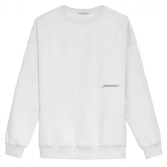 Crisp White Cotton Long Sleeve Sweatshirt
