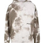 Chic Tie-Dye Cotton Hoodie with Logo Detail