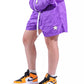 Purple Nylon Bermudas with Logo Detail