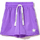 Purple Nylon Bermudas with Logo Detail