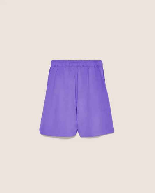 Elegant Purple Cotton Bermuda Shorts