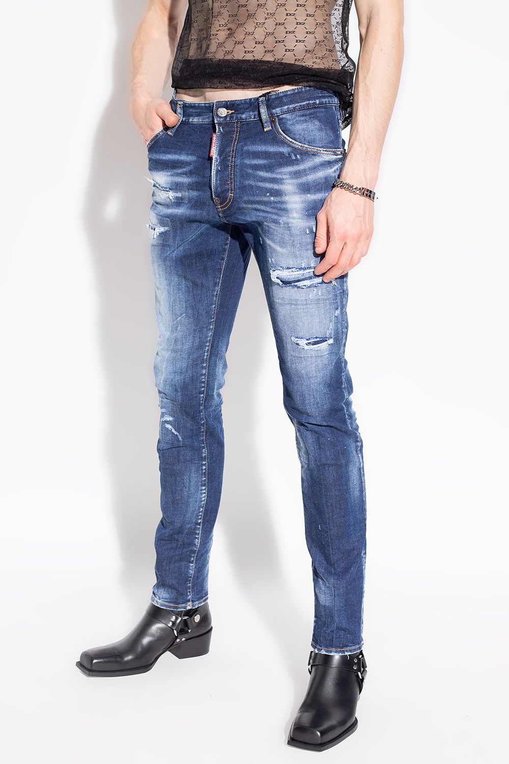 Cool Guy Distressed Tapered Jeans