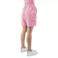 Chic Pink Drawstring Bermuda Shorts