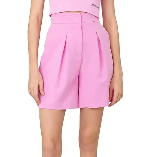 Chic Bermuda Shorts in Soft Pink