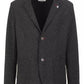 Italian Men's Elegance Two-Button Gray Jacket