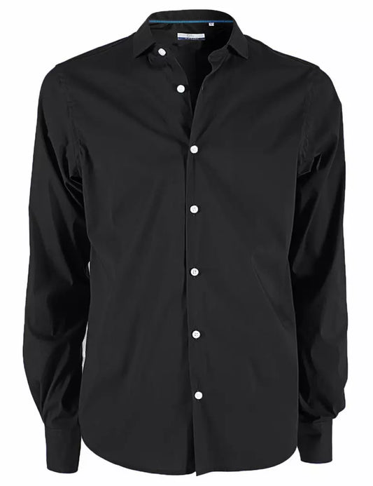 Elegant Black Cotton Blend Men's Shirt