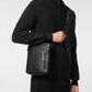 Sleek Faux Leather Messenger Bag