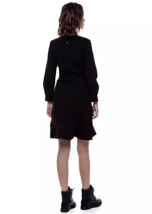Elegant Black V-Neck Sheath Dress