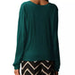 Silk Blend V-Neck Sweater with Ribbed Detail