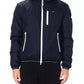 Blue Nylon Eco-Fur Lined Jacket
