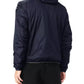 Blue Nylon Eco-Fur Lined Jacket