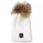 Chic Ribbed Knit Pompom Winter Hat