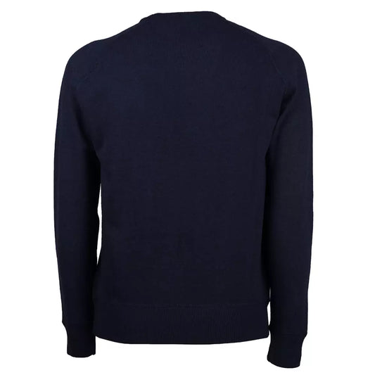 Elegant Crew-Neck Wool Blend Sweater
