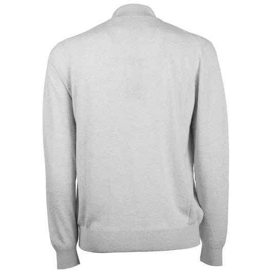 Dapper All-Zip Wool Blend High Collar Sweater