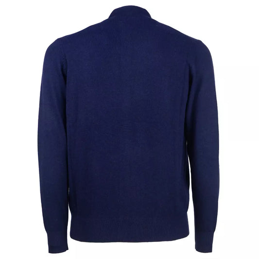 Elegant High-Collar Wool-Blend Sweater