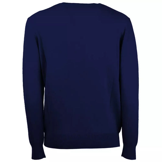 Elegant Crewneck Wool-Cashmere Blend Sweater