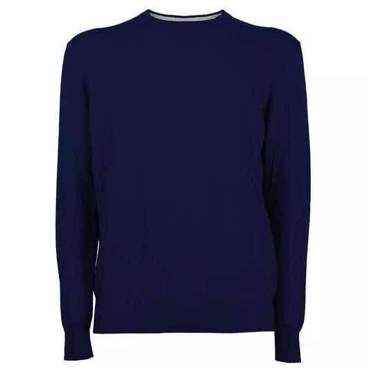 Elegant Crewneck Wool-Cashmere Blend Sweater
