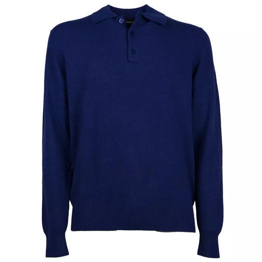 Italian Wool-Cashmere Blend Polo Sweater