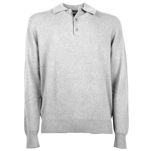 Elegant Wool-Cashmere Polo Sweater
