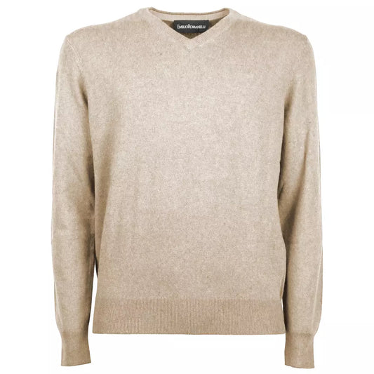 Italian V-Neck Wool Blend Luxury Sweater