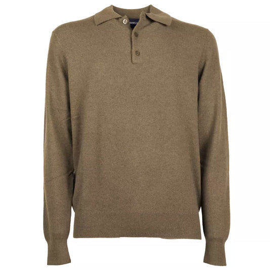 Italian Wool-Cashmere Blend Polo Sweater