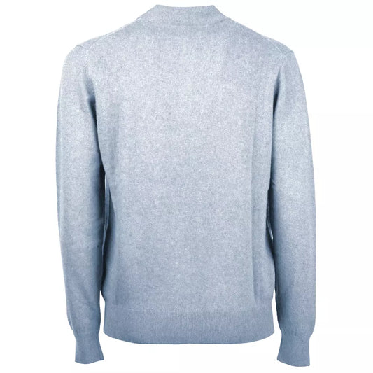 Elegant Wool-Cashmere Polo Collar Sweater