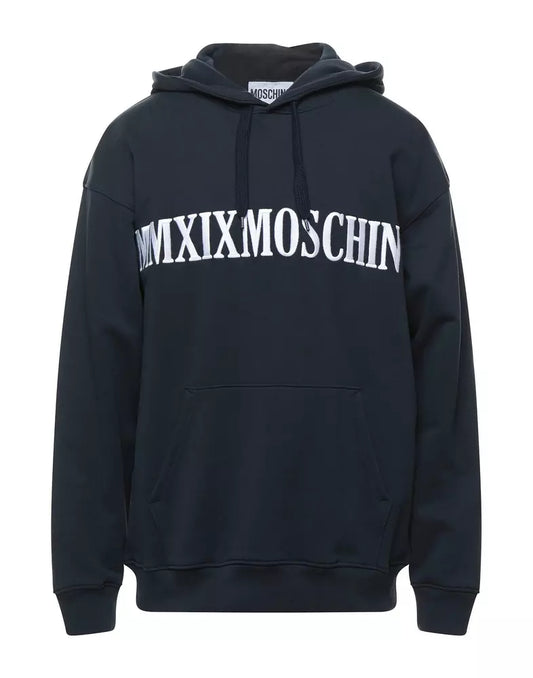 Chic Contrast Logo Cotton Hoodie